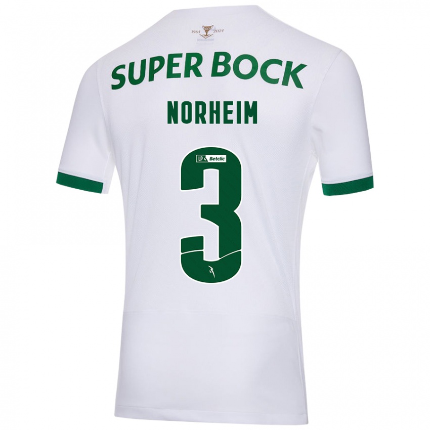 Herren Andrea Norheim #3 Weiß Grün Auswärtstrikot Trikot 2024/25 T-Shirt Österreich