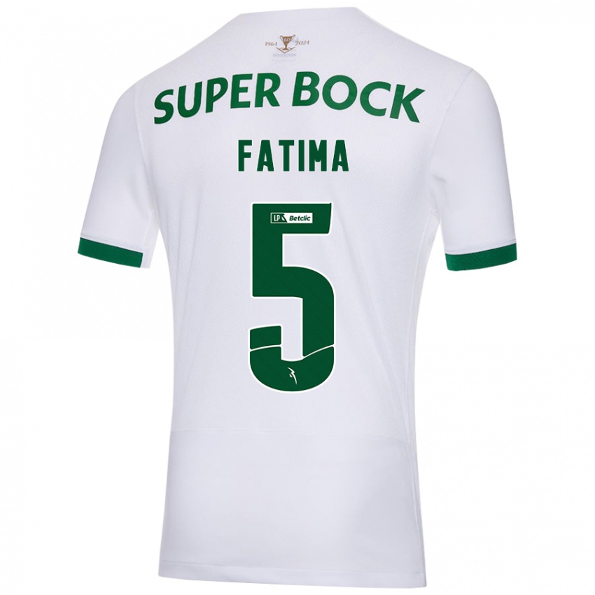 Herren Francisca Fatima Aquino Dutra #5 Weiß Grün Auswärtstrikot Trikot 2024/25 T-Shirt Österreich