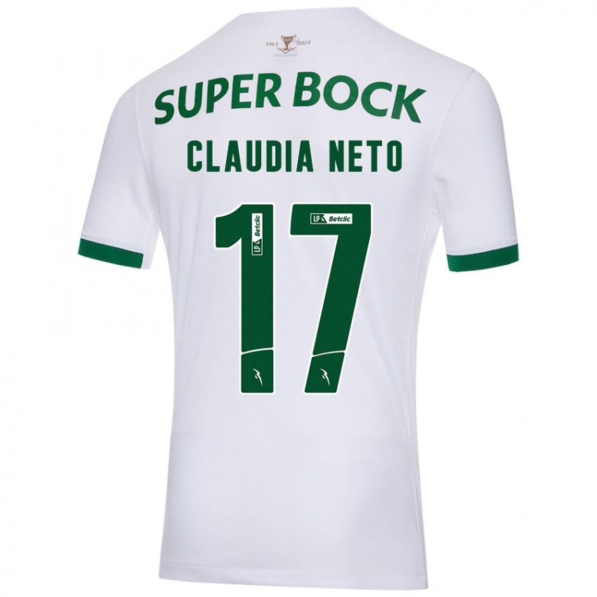 Herren Cláudia Teresa Pires Neto #17 Weiß Grün Auswärtstrikot Trikot 2024/25 T-Shirt Österreich