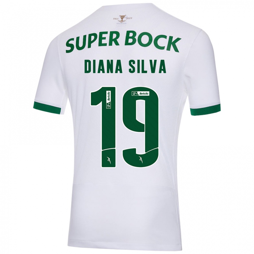 Herren Diana Micaela Abreu De Sousa E Silva #19 Weiß Grün Auswärtstrikot Trikot 2024/25 T-Shirt Österreich