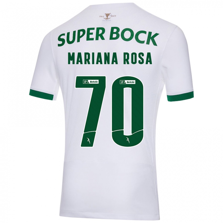 Herren Mariana Silva Pinto Vilaça Da Rosa #70 Weiß Grün Auswärtstrikot Trikot 2024/25 T-Shirt Österreich