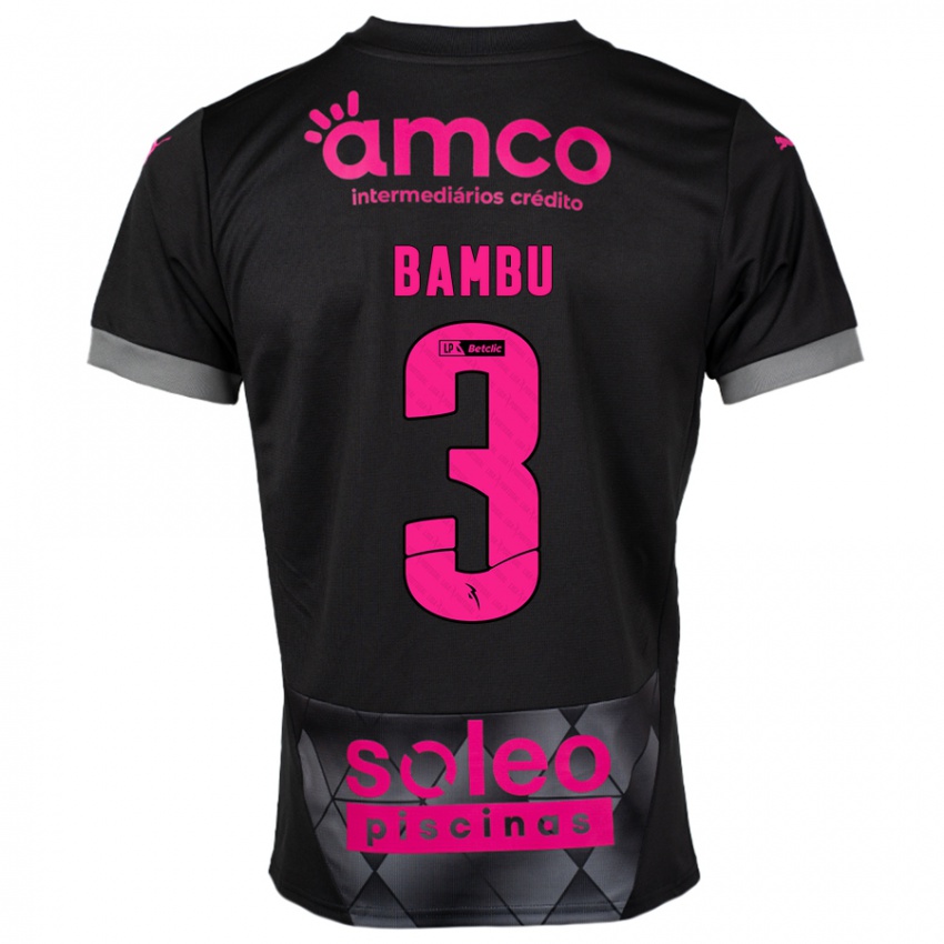 Herren Robson Bambu #3 Schwarz Rosa Auswärtstrikot Trikot 2024/25 T-Shirt Österreich