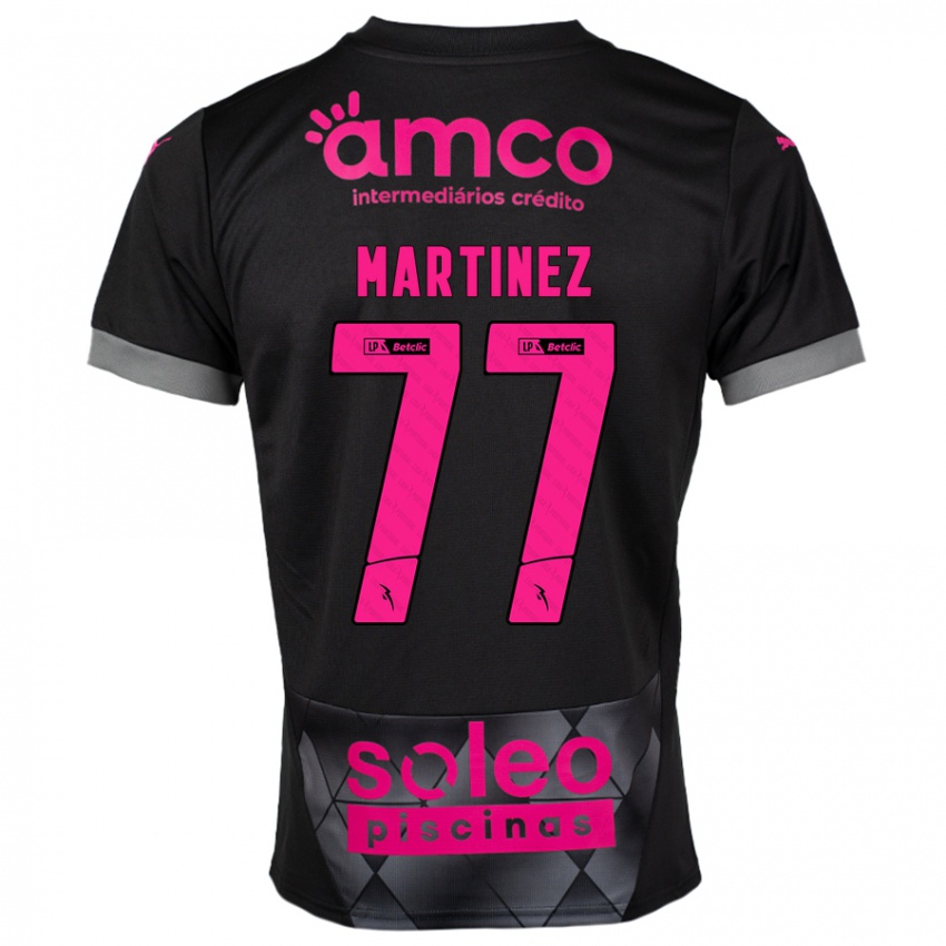 Herren Gabri Martínez #77 Schwarz Rosa Auswärtstrikot Trikot 2024/25 T-Shirt Österreich