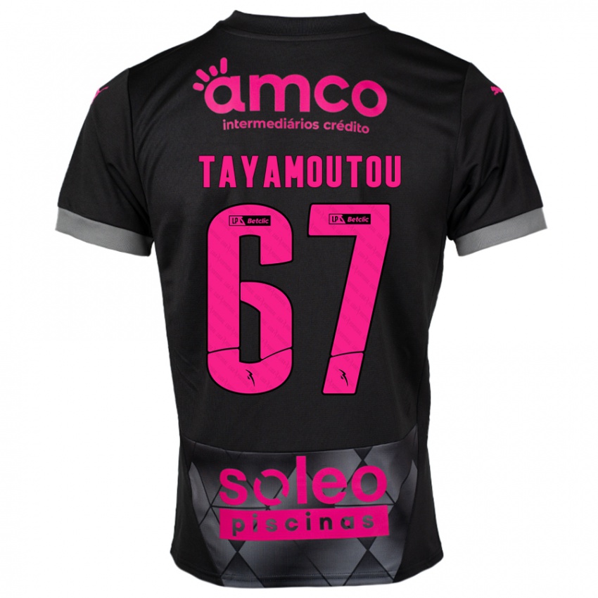 Herren Enzo Tayamoutou #67 Schwarz Rosa Auswärtstrikot Trikot 2024/25 T-Shirt Österreich