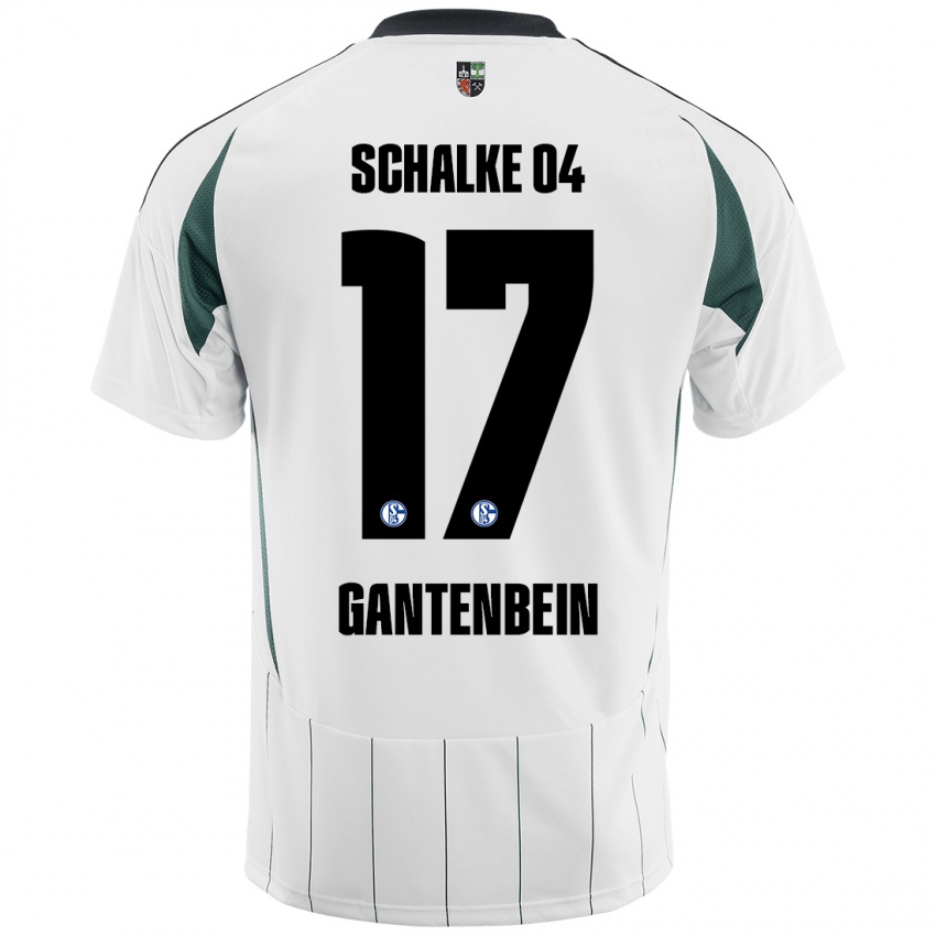 Herren Adrian Gantenbein #17 Weiß Grün Auswärtstrikot Trikot 2024/25 T-Shirt Österreich