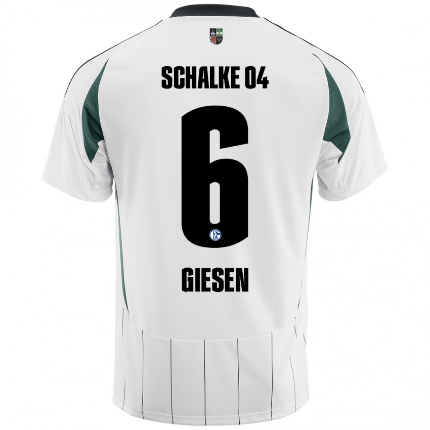 Herren Tim Giesen #6 Weiß Grün Auswärtstrikot Trikot 2024/25 T-Shirt Österreich