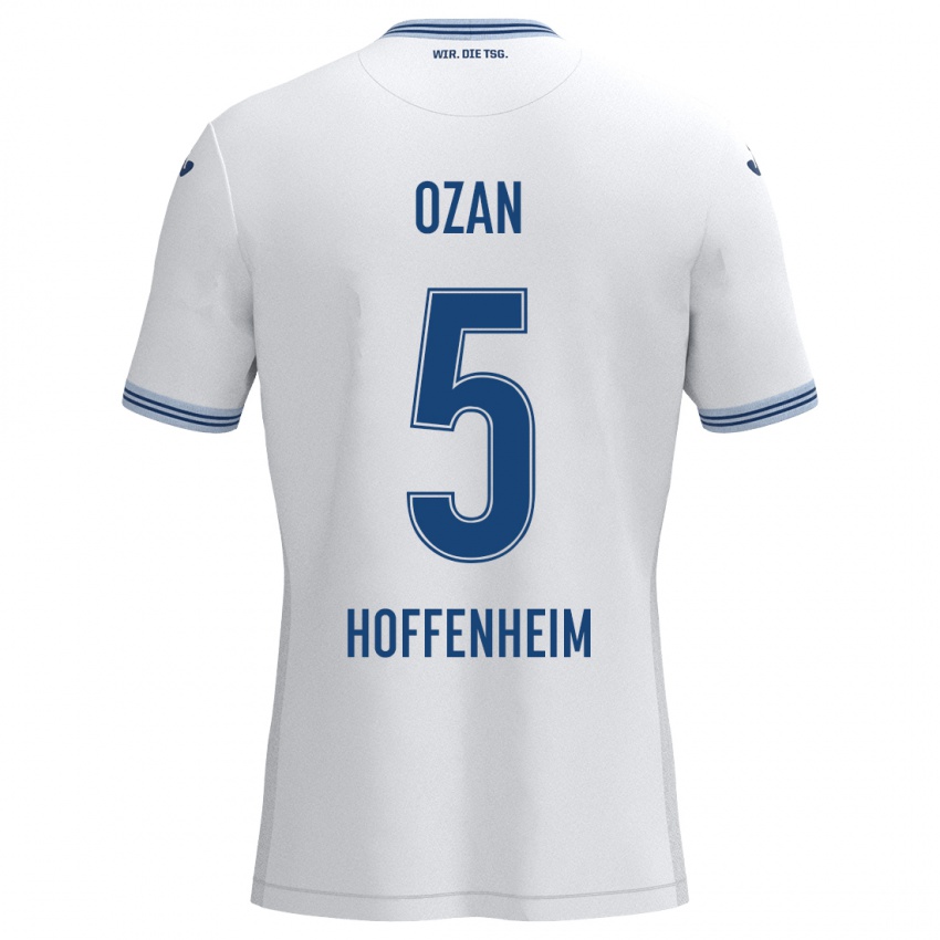 Herren Ozan Kabak #5 Weiß Blau Auswärtstrikot Trikot 2024/25 T-Shirt Österreich