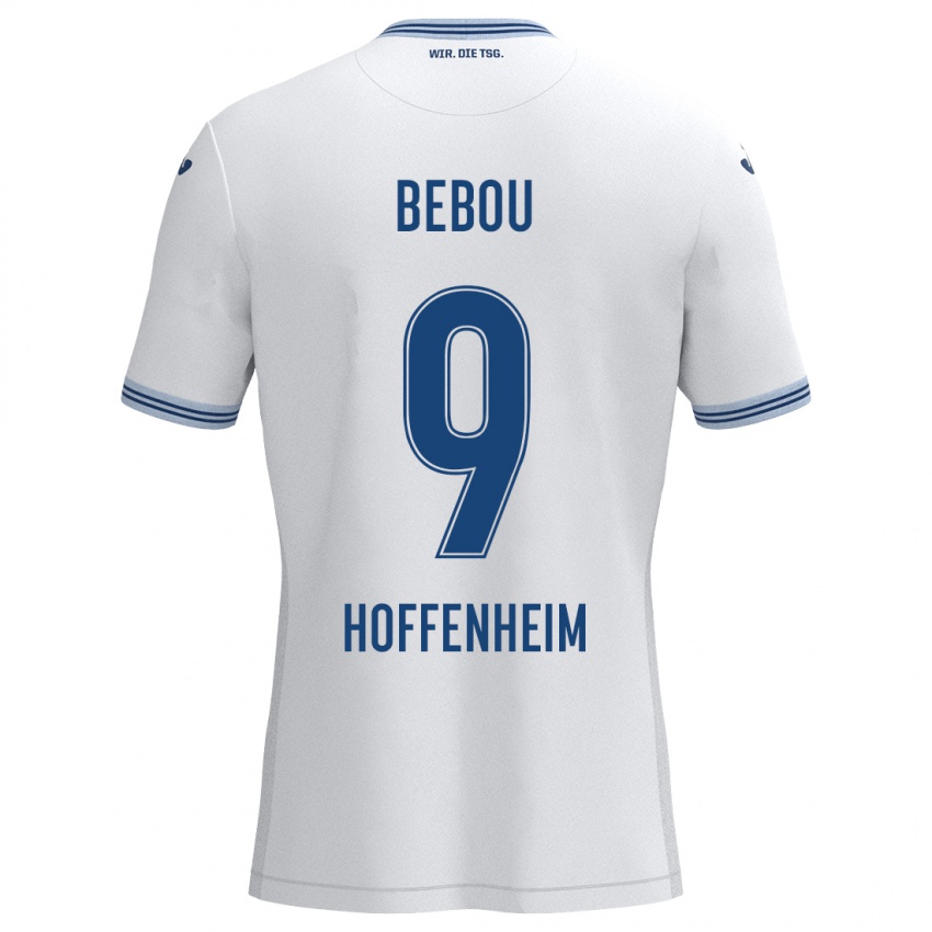 Herren Ihlas Bebou #9 Weiß Blau Auswärtstrikot Trikot 2024/25 T-Shirt Österreich