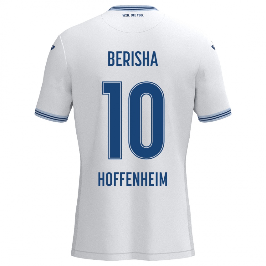 Herren Mergim Berisha #10 Weiß Blau Auswärtstrikot Trikot 2024/25 T-Shirt Österreich