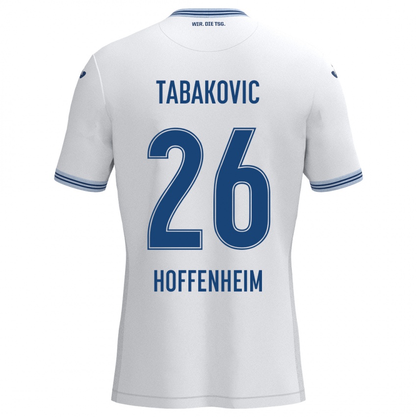 Herren Haris Tabakovic #26 Weiß Blau Auswärtstrikot Trikot 2024/25 T-Shirt Österreich