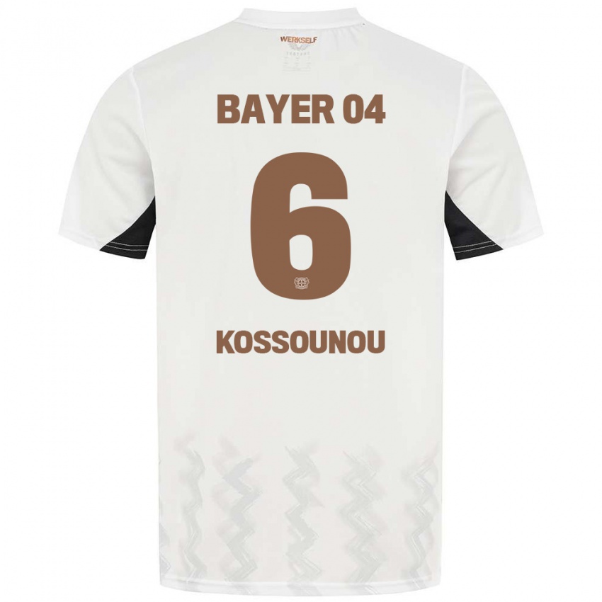 Herren Odilon Kossounou #6 Weiß Schwarz Auswärtstrikot Trikot 2024/25 T-Shirt Österreich