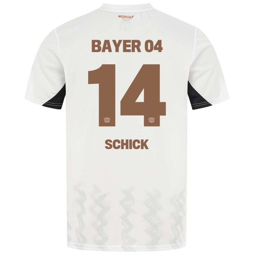 Herren Patrik Schick #14 Weiß Schwarz Auswärtstrikot Trikot 2024/25 T-Shirt Österreich