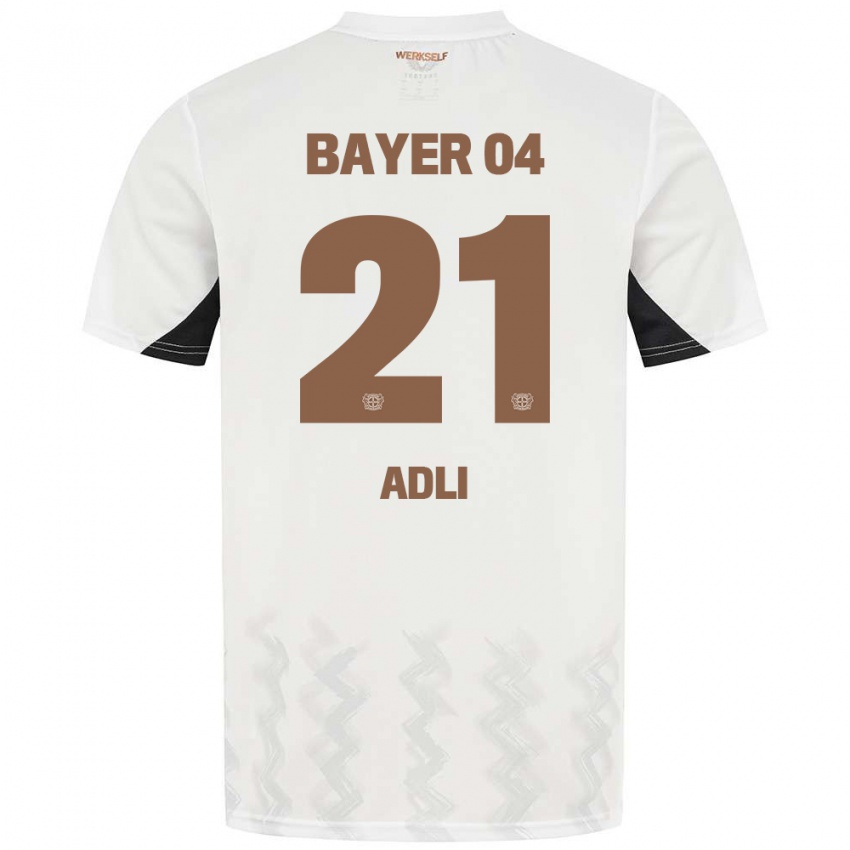 Herren Amine Adli #21 Weiß Schwarz Auswärtstrikot Trikot 2024/25 T-Shirt Österreich