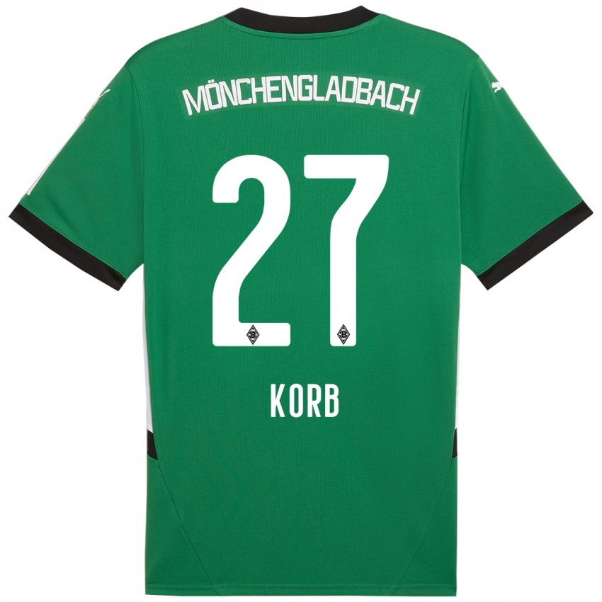 Herren Julian Korb #27 Grün Weiß Auswärtstrikot Trikot 2024/25 T-Shirt Österreich