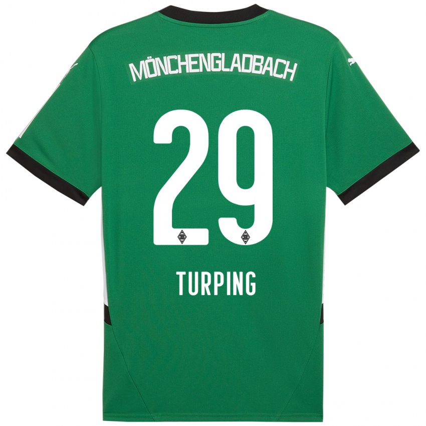 Herren Selim Turping #29 Grün Weiß Auswärtstrikot Trikot 2024/25 T-Shirt Österreich