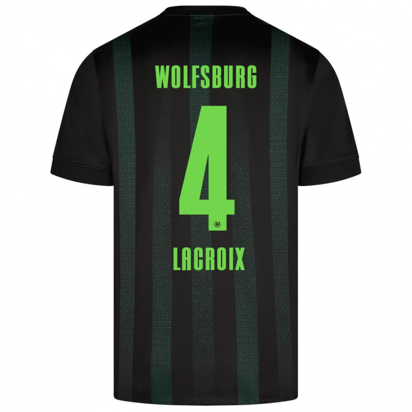 Herren Maxence Lacroix #4 Dunkelgrün Auswärtstrikot Trikot 2024/25 T-Shirt Österreich