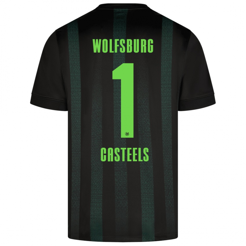 Herren Koen Casteels #1 Dunkelgrün Auswärtstrikot Trikot 2024/25 T-Shirt Österreich