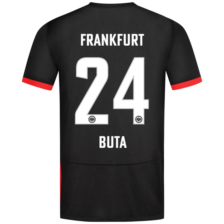 Herren Aurélio Buta #24 Schwarz Auswärtstrikot Trikot 2024/25 T-Shirt Österreich