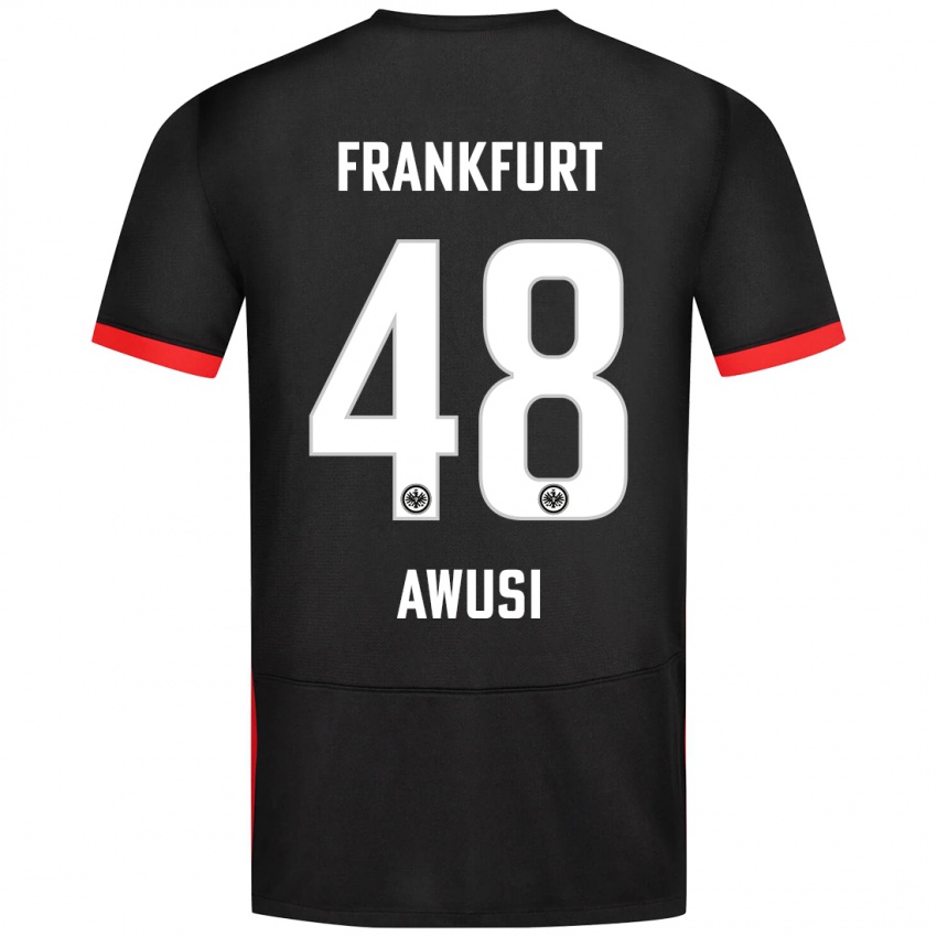 Herren Junior Awusi #48 Schwarz Auswärtstrikot Trikot 2024/25 T-Shirt Österreich