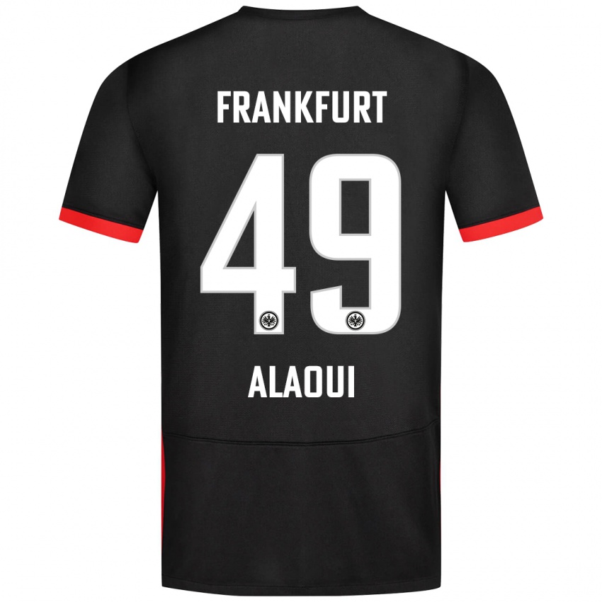 Herren Anas Alaoui #49 Schwarz Auswärtstrikot Trikot 2024/25 T-Shirt Österreich