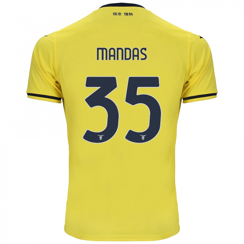 Herren Christos Mandas #35 Gelb Auswärtstrikot Trikot 2024/25 T-Shirt Österreich