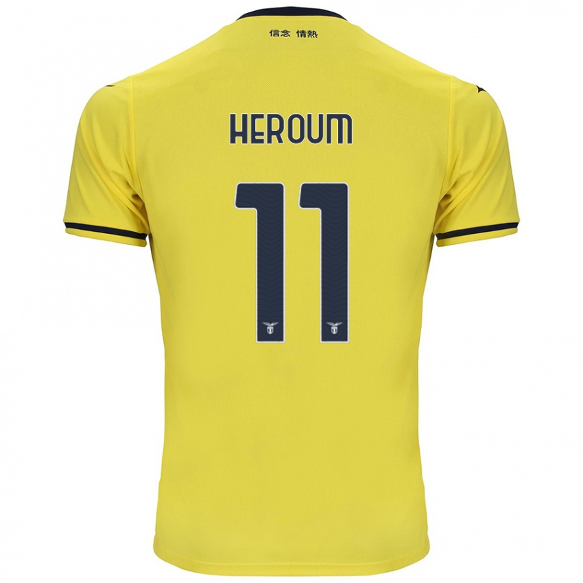 Herren Nora Heroum #11 Gelb Auswärtstrikot Trikot 2024/25 T-Shirt Österreich