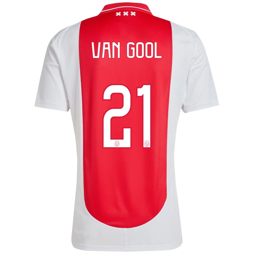 Damen Rosa Van Gool #21 Rot Weiß Heimtrikot Trikot 2024/25 T-Shirt Österreich