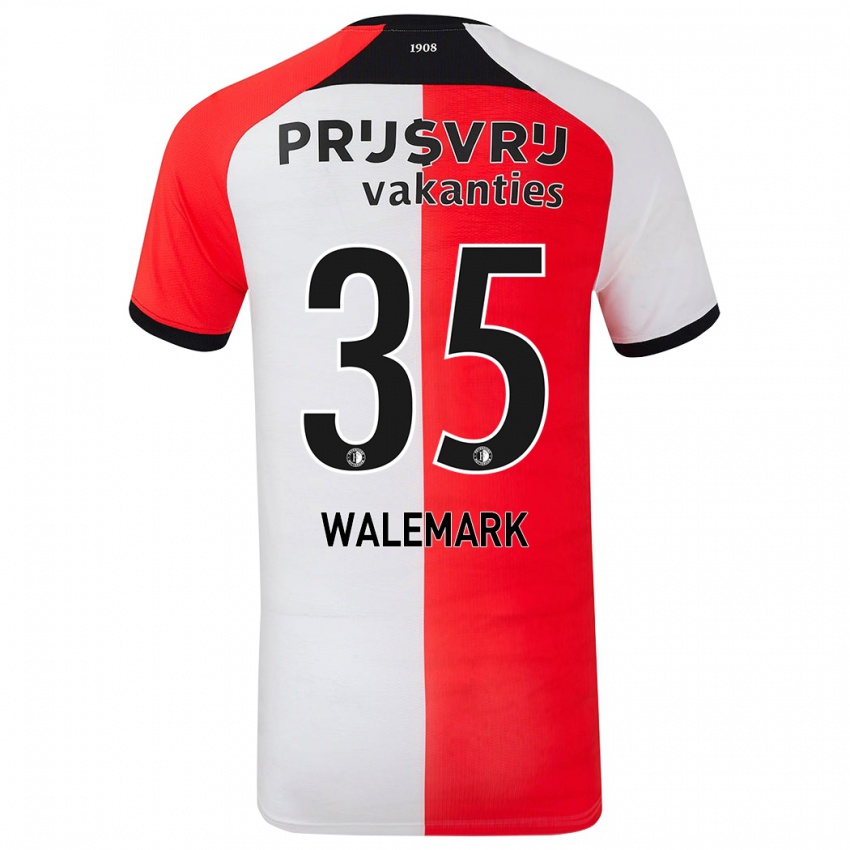 Damen Patrik Walemark #35 Rot Weiß Heimtrikot Trikot 2024/25 T-Shirt Österreich