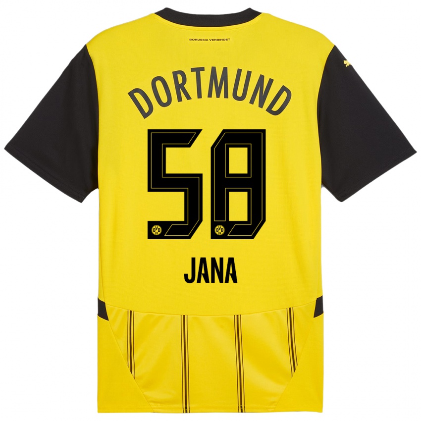 Damen Nordberg Jana #58 Gelb Schwarz Heimtrikot Trikot 2024/25 T-Shirt Österreich