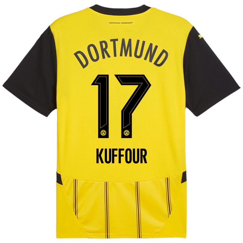 Damen Lloyd-Addo Kuffour #17 Gelb Schwarz Heimtrikot Trikot 2024/25 T-Shirt Österreich