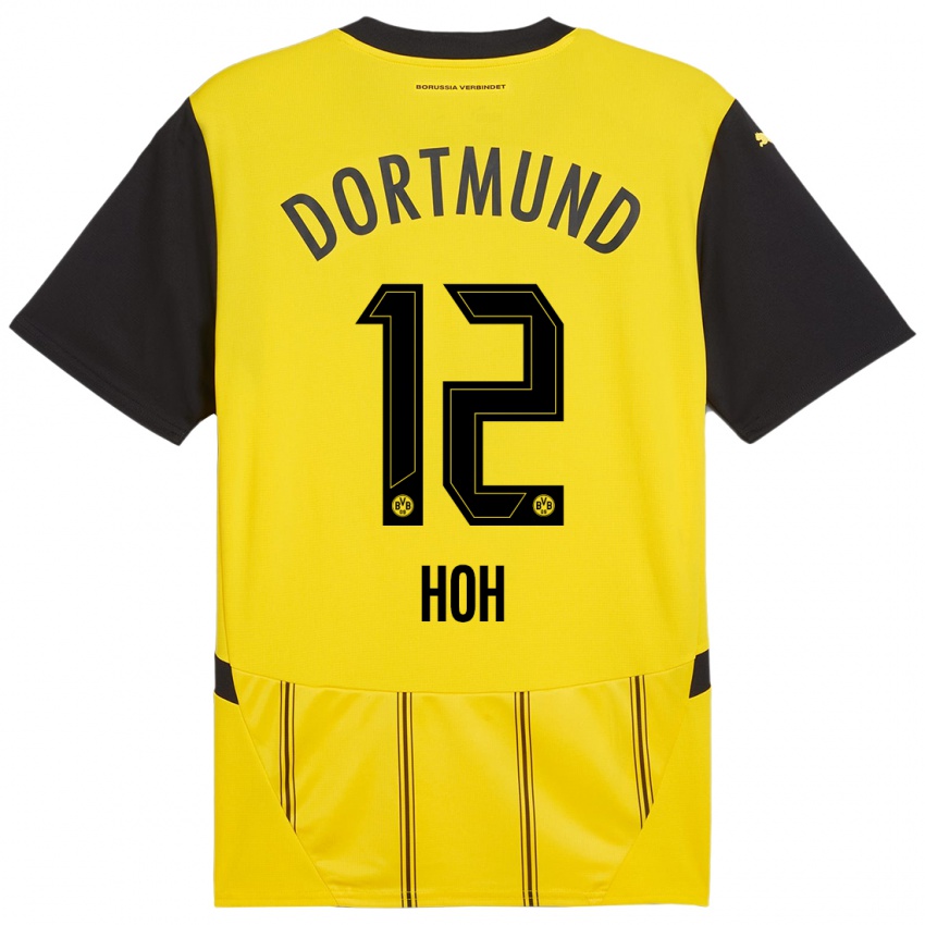 Damen Hendrik Hoh #12 Gelb Schwarz Heimtrikot Trikot 2024/25 T-Shirt Österreich