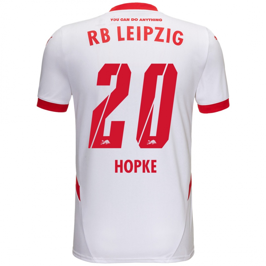 Damen Hannes Hopke #20 Weiß Rot Heimtrikot Trikot 2024/25 T-Shirt Österreich