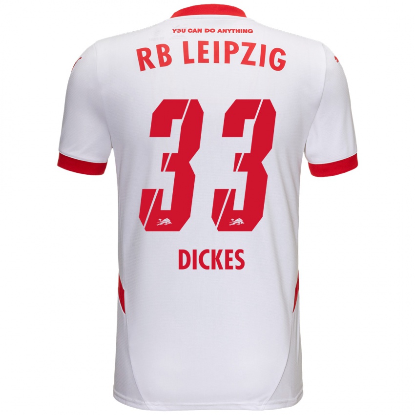 Damen Fernando Dickes #33 Weiß Rot Heimtrikot Trikot 2024/25 T-Shirt Österreich