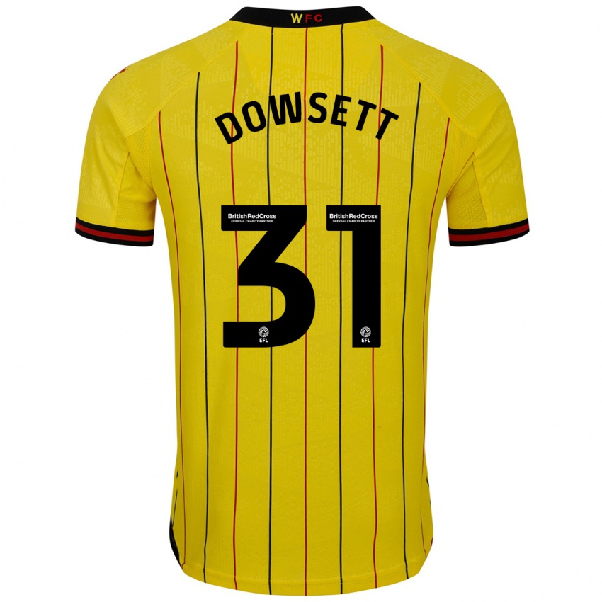 Damen Rebekah Dowsett #31 Gelb Schwarz Heimtrikot Trikot 2024/25 T-Shirt Österreich