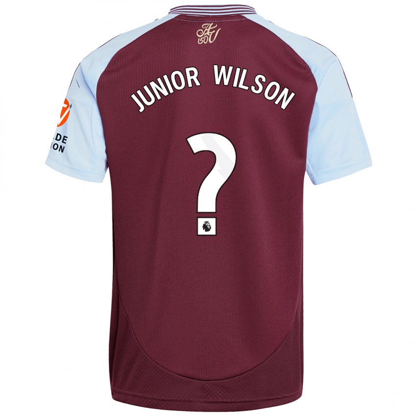 Damen Junior Wilson #0 Burgunder Himmelblau Heimtrikot Trikot 2024/25 T-Shirt Österreich