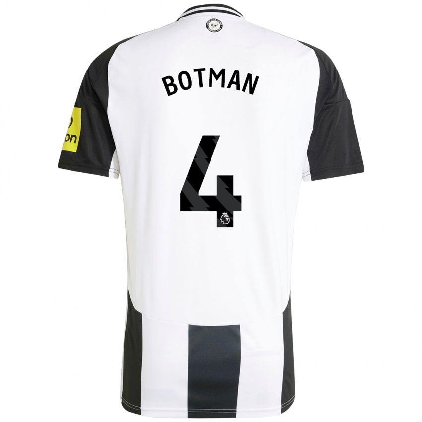 Damen Sven Botman #4 Weiß Schwarz Heimtrikot Trikot 2024/25 T-Shirt Österreich