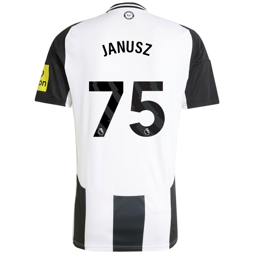 Damen Adrian Janusz #75 Weiß Schwarz Heimtrikot Trikot 2024/25 T-Shirt Österreich