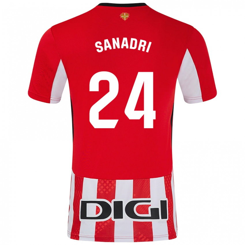 Damen Sanadri #24 Rot Weiß Heimtrikot Trikot 2024/25 T-Shirt Österreich