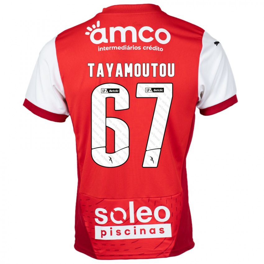 Damen Enzo Tayamoutou #67 Rot Weiß Heimtrikot Trikot 2024/25 T-Shirt Österreich