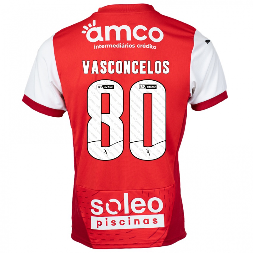 Damen Vasconcelos #80 Rot Weiß Heimtrikot Trikot 2024/25 T-Shirt Österreich