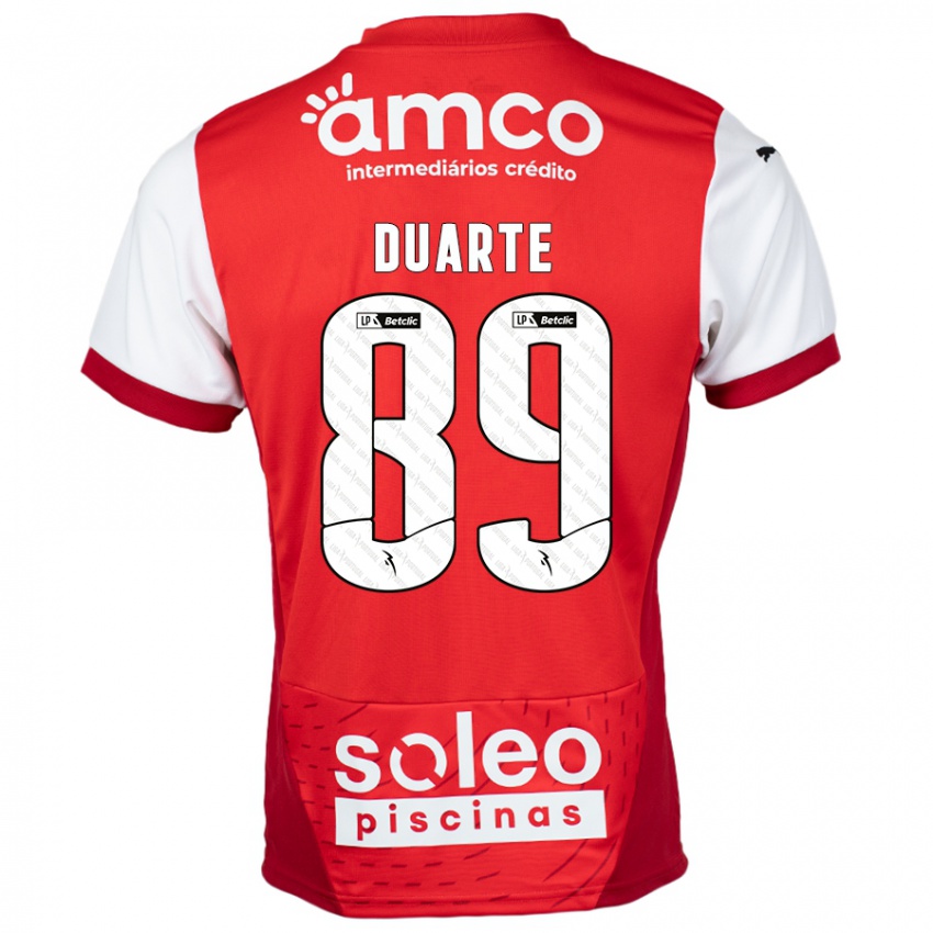 Damen Afonso Duarte #89 Rot Weiß Heimtrikot Trikot 2024/25 T-Shirt Österreich