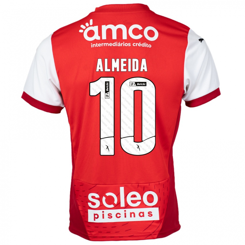 Damen Vitória Almeida #10 Rot Weiß Heimtrikot Trikot 2024/25 T-Shirt Österreich