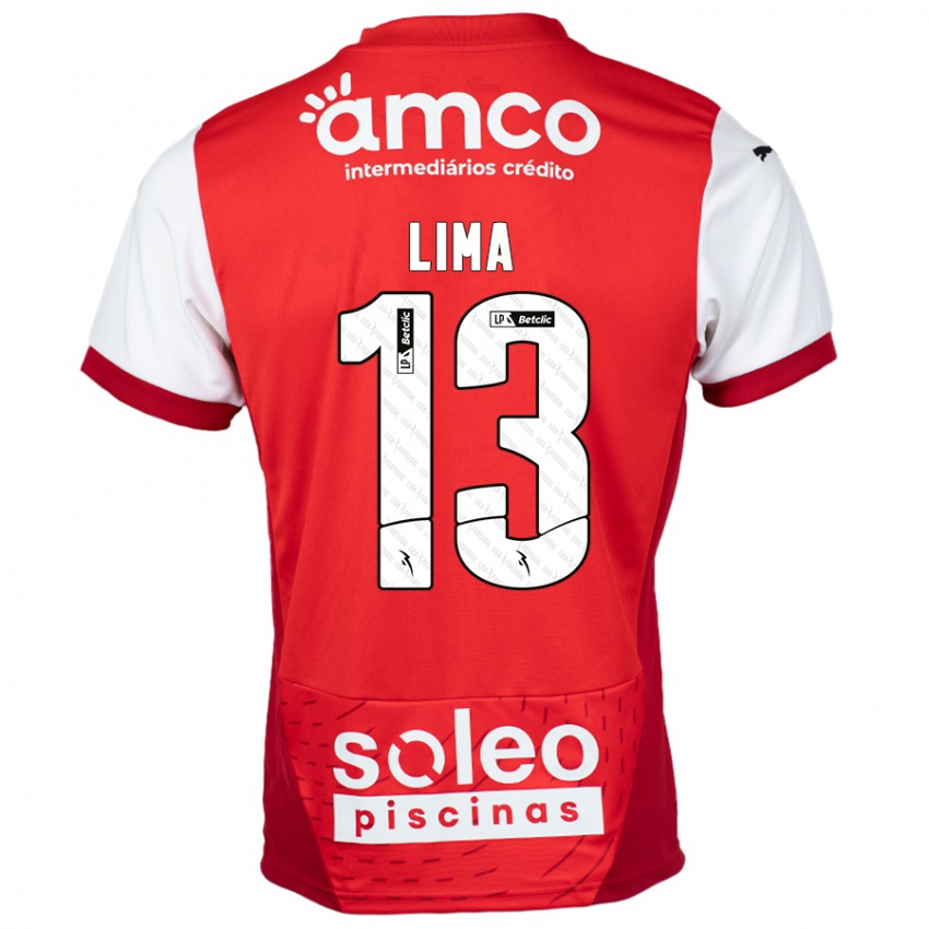 Damen Aline Lima #13 Rot Weiß Heimtrikot Trikot 2024/25 T-Shirt Österreich