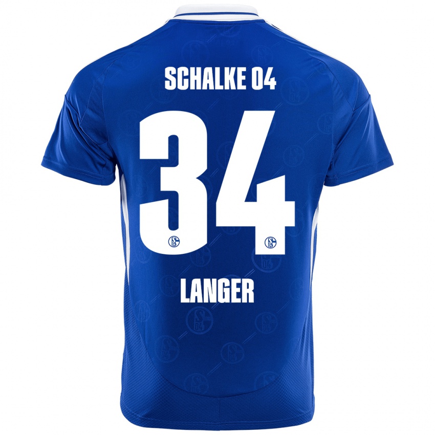 Damen Michael Langer #34 Königsblau Heimtrikot Trikot 2024/25 T-Shirt Österreich