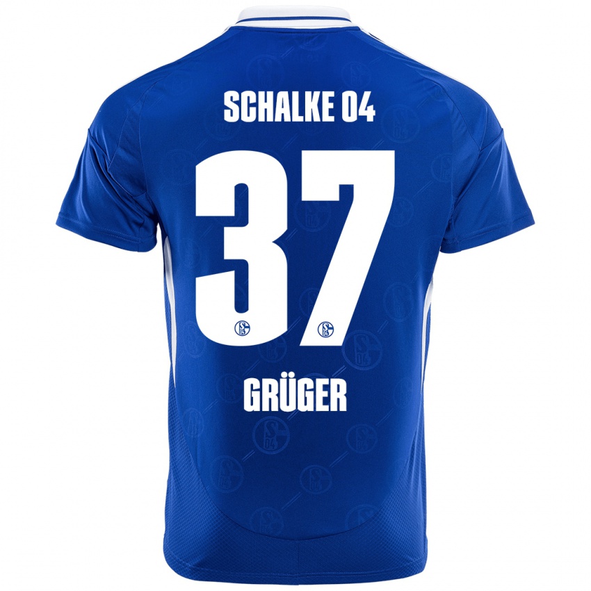 Damen Max Grüger #37 Königsblau Heimtrikot Trikot 2024/25 T-Shirt Österreich