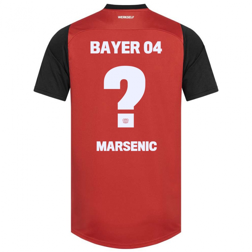 Damen Matija Marsenic #0 Rot Schwarz Heimtrikot Trikot 2024/25 T-Shirt Österreich