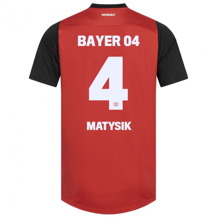 Damen Sylwia Matysik #4 Rot Schwarz Heimtrikot Trikot 2024/25 T-Shirt Österreich