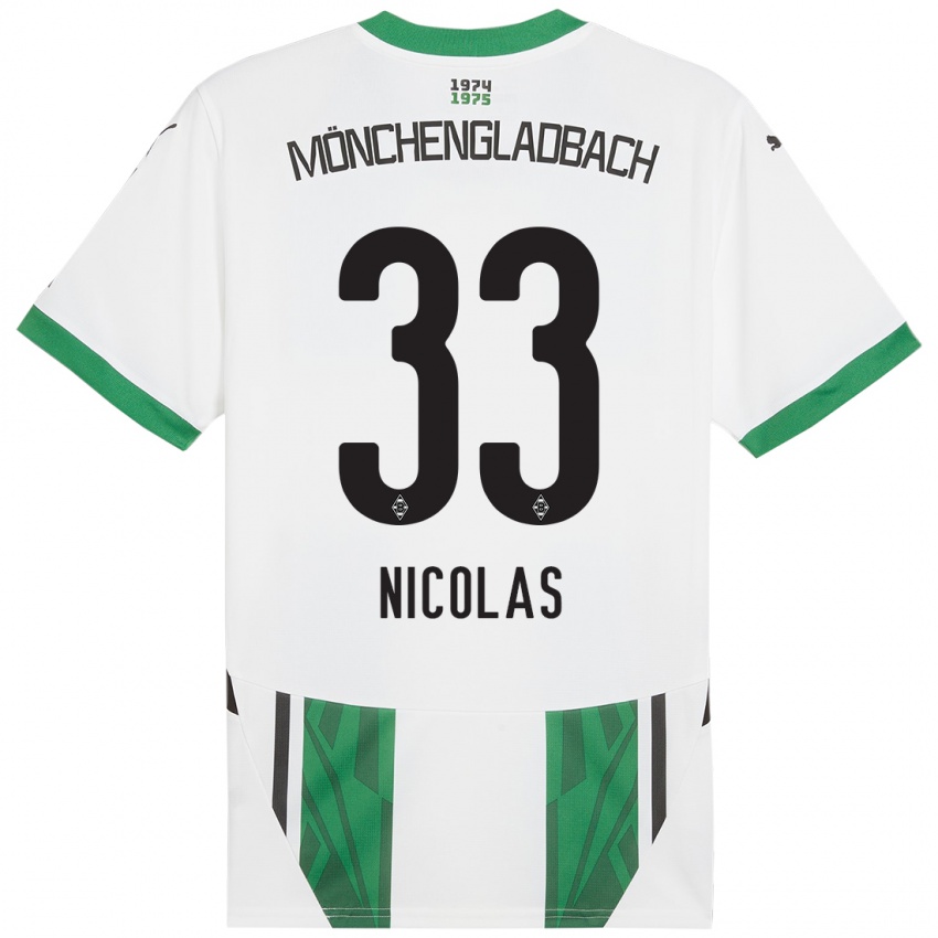 Damen Moritz Nicolas #33 Weiß Grün Heimtrikot Trikot 2024/25 T-Shirt Österreich