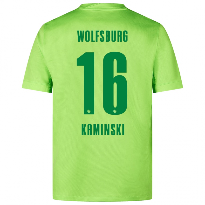 Damen Jakub Kaminski #16 Fluoreszierendes Grün Heimtrikot Trikot 2024/25 T-Shirt Österreich