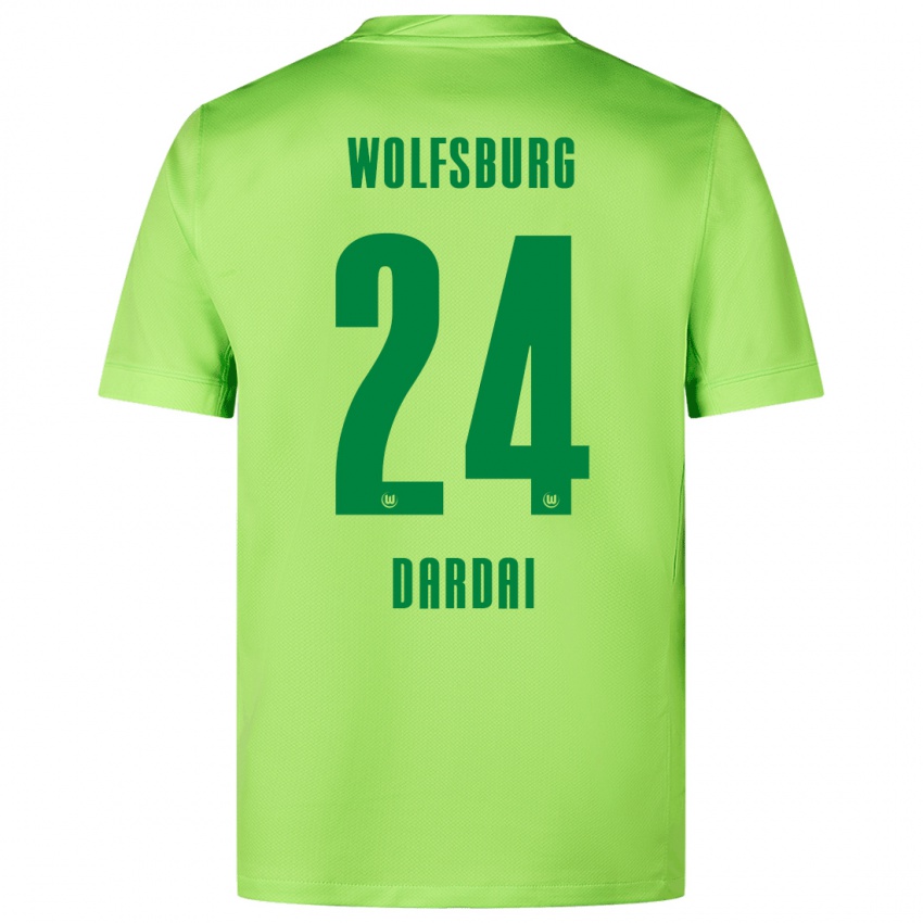 Damen Bence Dárdai #24 Fluoreszierendes Grün Heimtrikot Trikot 2024/25 T-Shirt Österreich